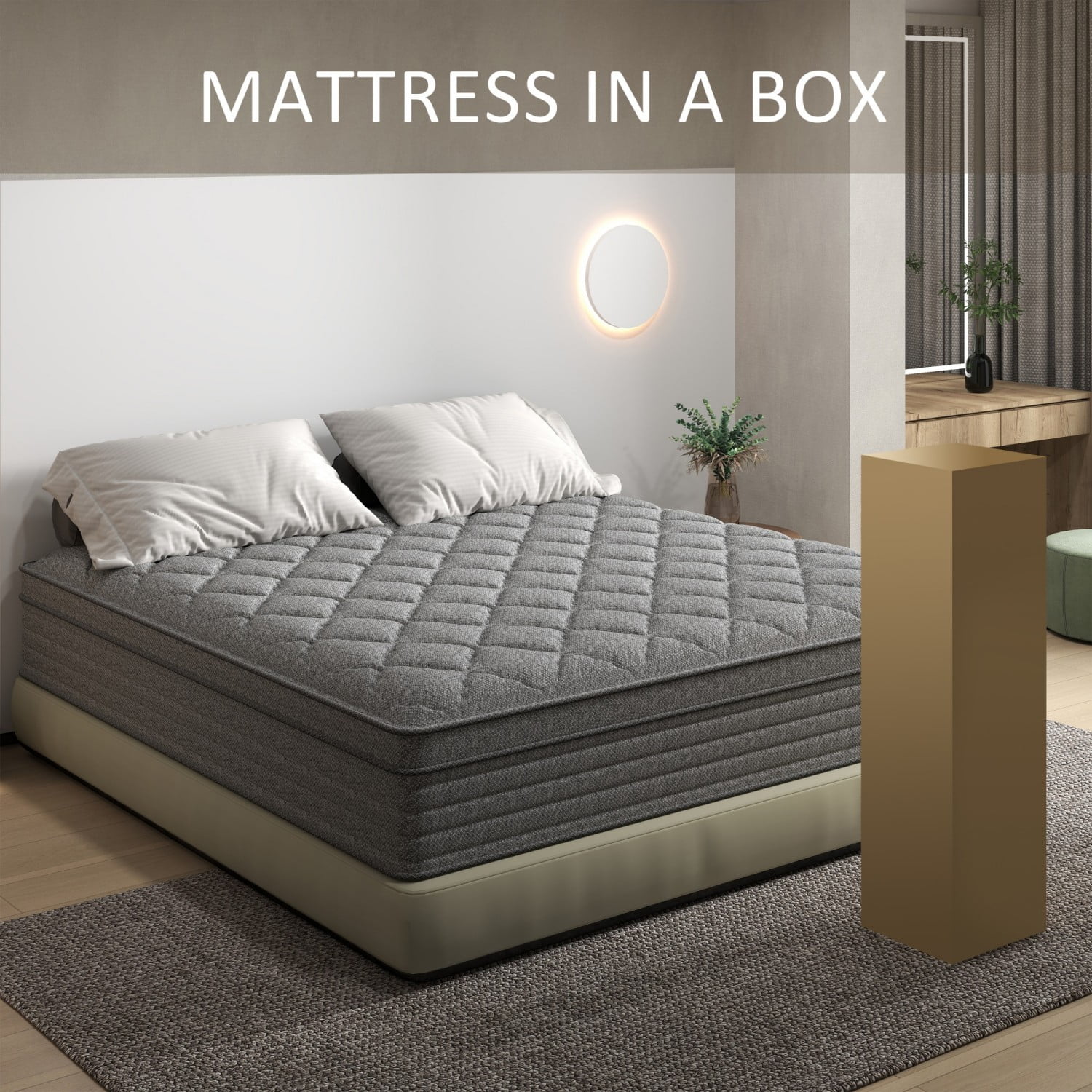 AMENDPATURE 12 inch Twin Hybrid Mattress,Memory Foam & Spring，Medium Comfort in a Box,Adult