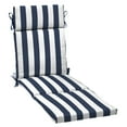 thumbnail image 3 of Arden Selections Outdoor Chaise Lounge Cushion 72 x 21, Sapphire Blue Cabana Stripe, 3 of 13