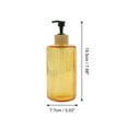 thumbnail image 4 of Unique Bargains 1 Pc Durable Round Bottom Vertical Stripes Soap Dispenser 16.91oz Yellow Black, 4 of 6