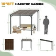 thumbnail image 2 of 10x14 Hardtop Patio Gazebo, Outdoor Pergola with Roof for Backyard, Decks, Garden, 2 of 5