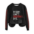 thumbnail image 2 of Winter Savings Clearacne Oversized Sweatshirt for Women Women's Baseball Printed Crew Neck Multi Color Multi Size Crew Neck Hoodless Long Sleeve Sweatshirt, 2 of 6