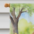 thumbnail image 3 of Chocolate Poodle Spring Path House Flag, 3 of 5