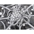 thumbnail image 4 of Lampshade Web Crystal Rhinestone Spider Sliver Tone Purse Pin Brooch, 4 of 5