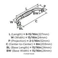thumbnail image 4 of Amerock Blythe 8 in (203 mm) Center-to-Center Weathered Nickel Appliance Pull, 4 of 4