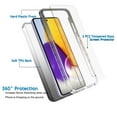 thumbnail image 4 of Galaxy A52 5G Case Clear, (2 Pack) Temerped Glass Screen Protector for Galaxy A52 5G 6.5" 2021, Njjex Crystal Clear Shock Absorption Technology Bumper Soft TPU Cover Case -Black, 4 of 10