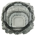 thumbnail image 6 of DecMode 11" Handmade Abstract Textured Rectangular Ombre Gray Glass Vase, 6 of 9