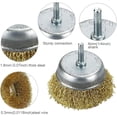 thumbnail image 2 of 12 Pack Wire Brushes For Drill, Brass Wire Brushes, Wire Polishing Brushes With 1/4'' Shank Brush For Rust And Paint Removal, Deburring, Descaler, Pol, 2 of 5