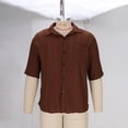 thumbnail image 4 of pstuiky camisetas de hombre, Camiseta deportiva informal de cuello redondo y color liso para hombre, lavada y desgastada ropa de hombre xxl, 4 of 8