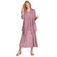 thumbnail image 3 of Woman Within Plus Size 2-Fer Cardigan & Attached Lace Tunic, 3 of 6
