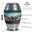 thumbnail image 2 of Bike Funeral Urns For Human Ashes Adult Man, Mountain Decorative Urn For Adult Male And Female - 1 Large 10 Inch, Blue Cremation For Mother And Father- 3 Inch Small Set Of 4, 2 of 7