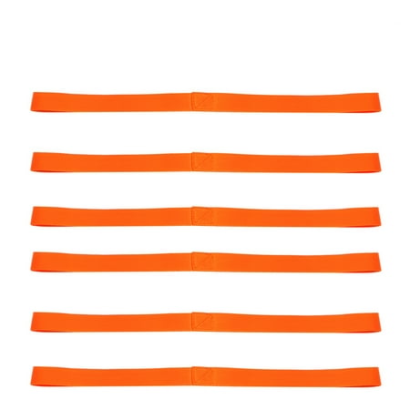 

6pcs Loop Tie Down Straps For Securing ATV UTV Motorcycles Scooters Dirt Bikes Lawn Garden Equipment (Orange)
