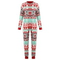 thumbnail image 3 of Christmas Family Pajamas Matching Sets Hooded Jumpsuit with Cartoon Print, 3 of 9
