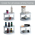 thumbnail image 4 of 2-Tier Lazy Susan Turntable - Set of 6-10 Inch - Non-Slip Lining & Feet - BPA Free - Cupboard, Fridge, Spice, Cabinet, Countertop, Pantry, Storage, Kitchen Organizer - White with Gray, 4 of 7