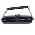 thumbnail image 7 of Michael Kors Women's Leather Solid Print Shoulder Handbag, Black Silver, 7 of 7