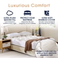 thumbnail image 3 of Cheer Collection All Season Rayon From Bamboo Plush Mattress Pad - King, 3 of 5