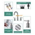 thumbnail image 3 of Wowow 8 in. Widespread Double Handle Bathroom Faucet with Pop-Up Drain Kit and Supply Lines Included in Brushed Nickel, 3 of 7