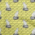 thumbnail image 1 of oneOone Cotton Silk Yellow Fabric Animal Cat With Text Texture Craft Projects Decor Fabric Printed By The Yard 42 Inch Wide, 1 of 4