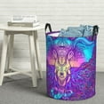 thumbnail image 5 of Goofa Elephant in Tribal Style Printed Circular Hamper,Laundry Basket with Handles,Storage Baskets Foldable,Large Capacity Laundry Hamper-Small, 5 of 8