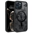 thumbnail image 1 of Funda de teléfono BENTOBEN para iPhone 15 Plus, diseño de mariposas, color negro, 1 of 9