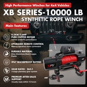 X-BULL XPV 10000LBS Electric Winch 12v Synthetic Rope 2 in 1 Remote Control Truck Trailer Winch 4WD