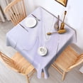 thumbnail image 2 of 60x60in(152x152cm) Square Tablecloth, Waterproof Polyester Table Cover, Wrinkle Resistant & Washable Fabric for Dining, Kitchen, Picnic, Turquoise Marble Pattern, 2 of 6