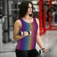 thumbnail image 6 of Zufioo Leopard Neon Rainbow Gradient Print Women's Vest, Sleeveless Quick-drying Sports T-shirt, Suitable for Yoga, Running, Fitness-Small, 6 of 7