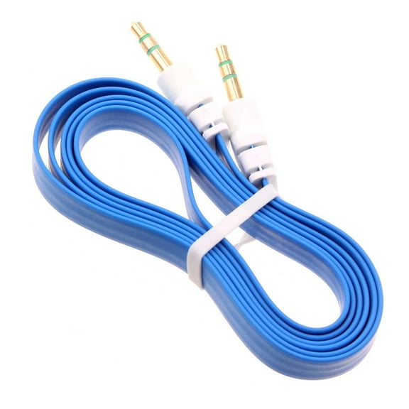3.5mm Aux Cable Adapter Car Stereo Aux-in Audio Cord Speaker Jack Wire Blue L4K for ASUS ZenFone Max Plus M1, ROG Phone, 8 5Q - AT&T Fusion Z, RADIANT Max 5G, Calypso 2 - Blackberry Classic