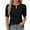 Black, variant on Womens Dressy Casual Tops Keyhole Business Work Blouses Pleated Puff Sleeve Summer Shirts