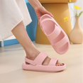 thumbnail image 4 of BadPiggies Clouds Slippers for Women and Men, Non-Slip Double Strap Slides Sandals Open Toe Shower Shoes Cushion Soft, 4 of 8