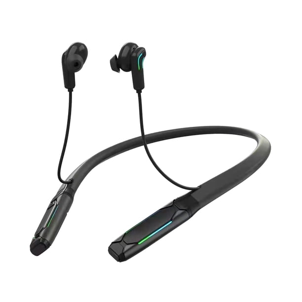 Pisexur Electronics para hombres 5.1 Auriculares inalámbricos Bluetooth compatibles con juegos, música estéreo, auriculares Bluetooth ligeros montados en el cuello, negro, electrónica para niños, org