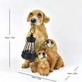 thumbnail image 2 of Garden Dog Statues Outdoor Decorations, Solar Lights Outdoor Puppy Statue, Outdoor Animal Statues with Solar Lantern for Patio, Lawn, Yard Art Decoration, Housewarming Garden Gift, 2 of 7