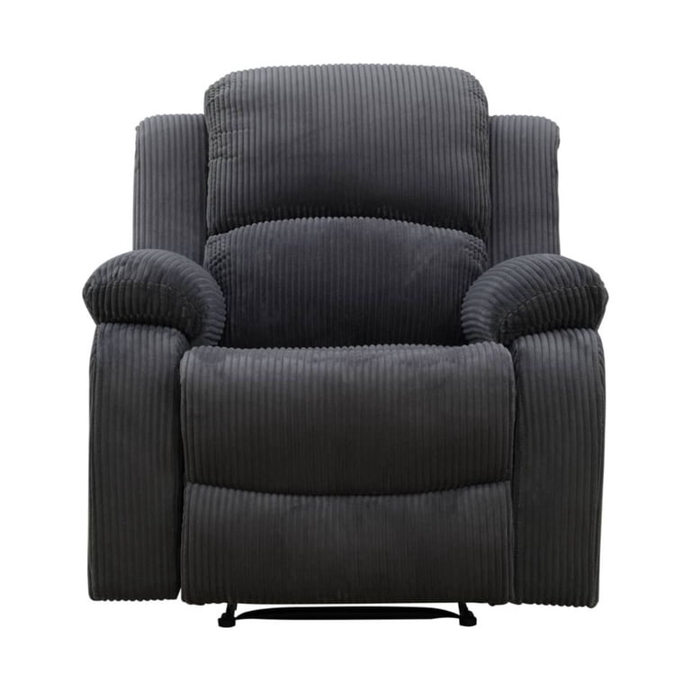 TrumanPick Manual Recliner Sofa, Dark Gray Corduroy photo 2