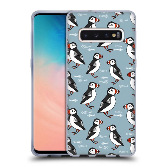 Head Case Designs Officially Licensed Andrea Lauren Design Birds Puffins Soft Gel Case Compatible with Samsung Galaxy S10