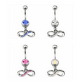 thumbnail image 2 of Belly Navel Dangle Ring Surgical Steel Infinity with CZ Jewels Sold individually, 2 of 10