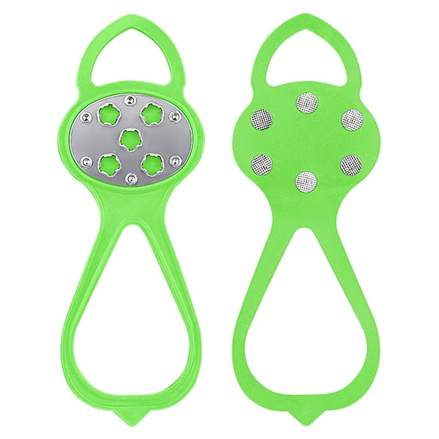 Ganfancp Crampones Integrados de Cinco Dientes Puntas de Nieve de Cinco Dientes Cubrezapatos de Crampones Liquidación 1 Par de Pinchos Antideslizantes