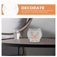 thumbnail image 2 of Milisten Plastic Fish Bowl Small Fish Tank Desktop Fish Tank Clear Round Fish Bowl Golden Fish Tank, 2 of 5
