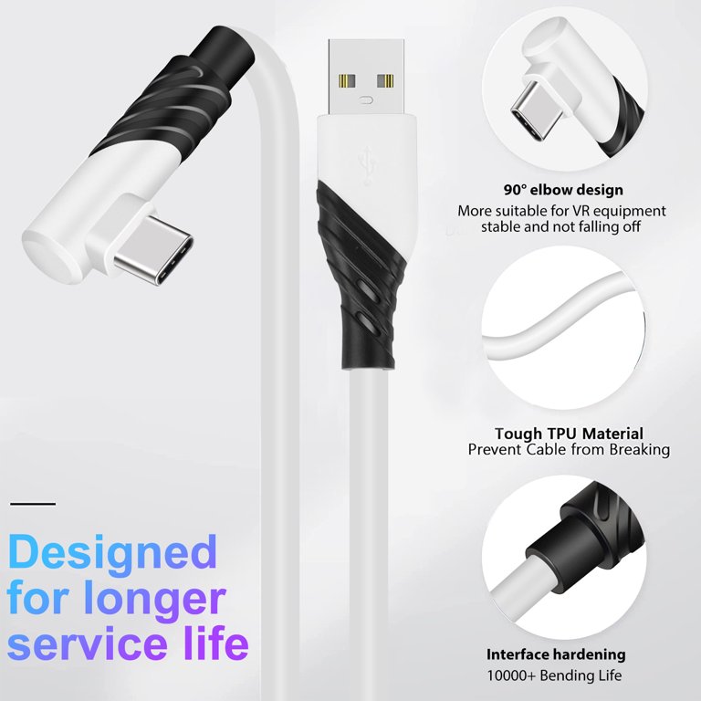 USB C Cable 10FT / 3M, Oculus Quest Link Cable, High Speed Data Transfer &  Fast Charging Cable Compatible for Quest 2 and Oculus Quest and Gaming PC 