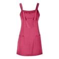thumbnail image 4 of Siilsaa Womens Flowy Dresses Summer Womens Summer Sleeveless Mini Dress Casual Loose Sundress Hot Pink,L, 4 of 5