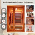 thumbnail image 6 of HOSAUNA Home Saunas FAR Infrared Sauna for 2 Persons, 1880W Low EMF Sauna Indoor Sauna with Chromotherapy Lights & Bluetooth Speakers for House and Gym, 6 of 8