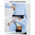 thumbnail image 4 of BALEAF Women's SPF Sun Shirts UV Protection UPF 50+ Full Zip Jacket Lightweight Quick Dry Long Sleeve Clothing Ultra Light Blue XS, 4 of 7