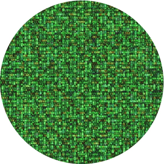 Ahgly Company Indoor Square Patterned Deep Emerald Green Area Rugs, 3' Square