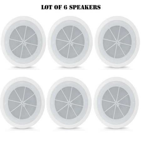 - (6) Pyle PDICS6 6.5-Inch Full Range In-Ceiling Flush Mount Enclosure Speaker System - Free Shipping