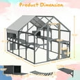 thumbnail image 2 of imerelez Cat Catio Outdoor Enclosure for Multiple Cats, Large Wooden Walk-in Cat House with Cat Climbing Ramp, 2 Lounging Huts, Platforms, Doors, and Weatherproof Roof Cove, 2 of 9