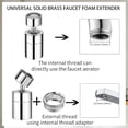 thumbnail image 4 of Queilt 80° Swivel Faucet Aerators, M24 Aerator Water Saving Faucet, 2 Modes Wide Angle Rotatable Kitchen Faucet Nozzle Chrome, 4 of 5