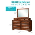 thumbnail image 2 of Glory Furniture LaVita 10 Drawer Dresser in Oak, 2 of 8
