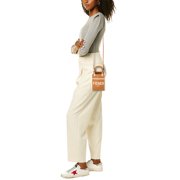 FENDI Sunshine Mini Patent Tote, Brown