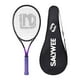 thumbnail image 3 of Raqueta de tenis de fibra de carbono para adultos, mango cómodo, práctica personal Púrpura, 3 of 8