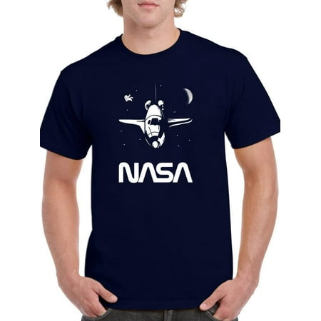NASA Nasa Shuttle In Space T-Shirt Men -NASA Designs Male XX-Large