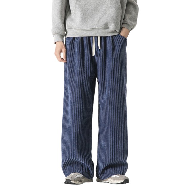 SGMVNU Pantalon Décontracté pour Homme Extensible - Coupe Ajustée, Jambe Droite, Pantalon Rétro Hop, Pantalon Style Jeans de Rue, Pantalon Habillé Décontracté pour Homme (Taille TTG, Marine)