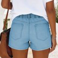 thumbnail image 6 of Jean Shorts for Women High Waisted Pull On Drawstring Waist Trendy Denim Jorts Summer Casual Jean Shorts with Pockets Summer Comfortable Going Out Sweatpants Fashion Short 2026 Blue L, 6 of 6